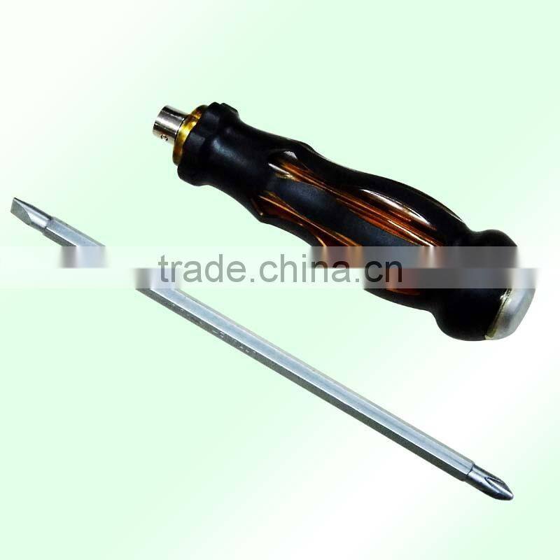 D1070 224 Black and Brown transparent wear heart handle with two use screwdriver