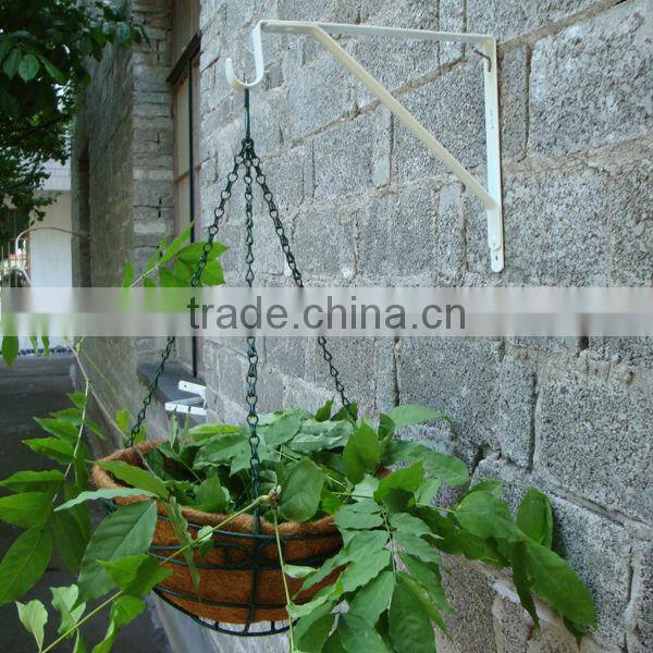 hanging coconut fiber flower basket with wall hook