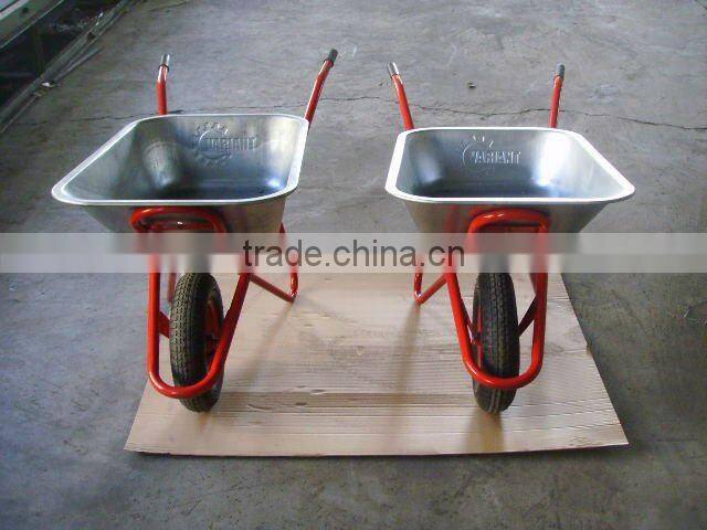 Construction metal wheel barrow