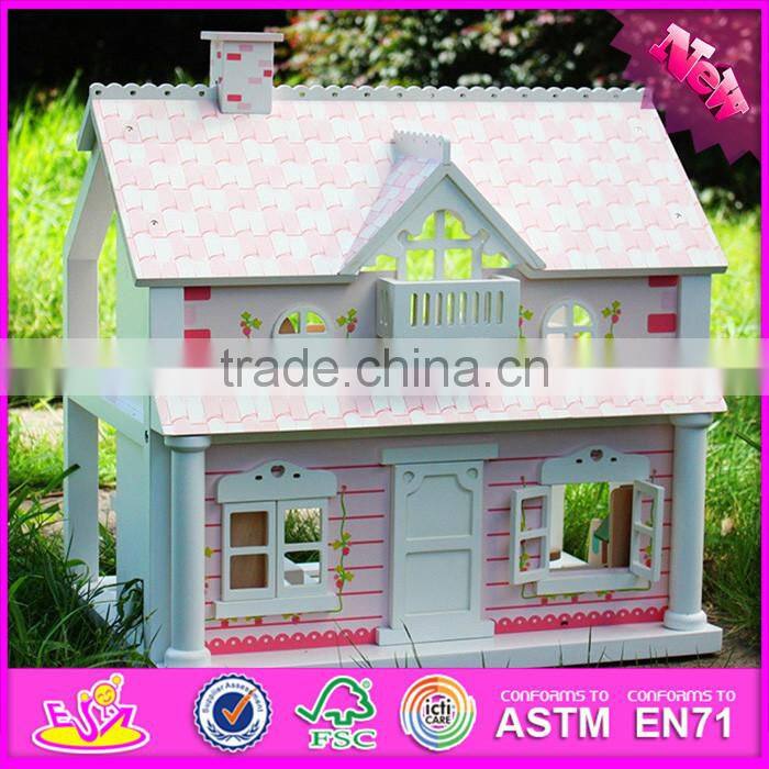 2016 New fashion children wooden fairy castle toy W06A095