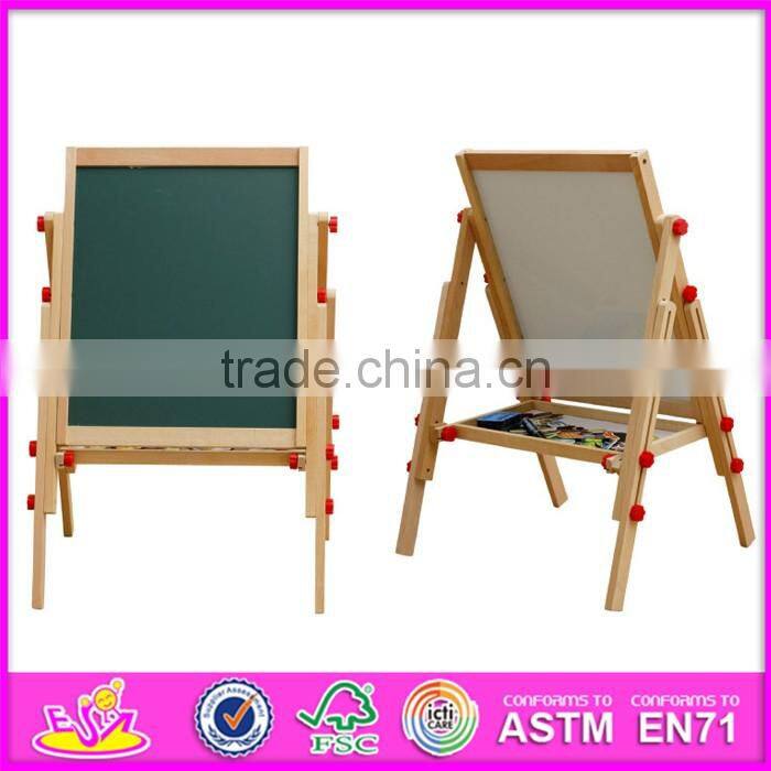 2017 new design adjustable children wooden double sided drawing board W12B107