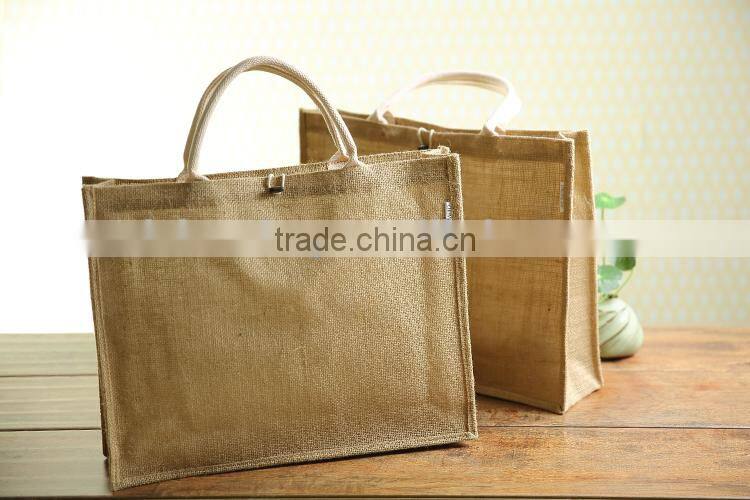 Customized ladies causual linen shopping bags