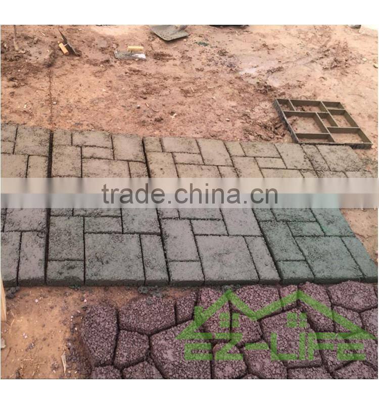 Pathmate Outdoor Decorative DIY plastic patio Path cobblestone concrete mold(Black)