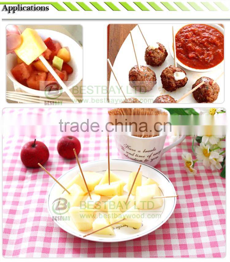 Natural bamboo toothpicks made in China