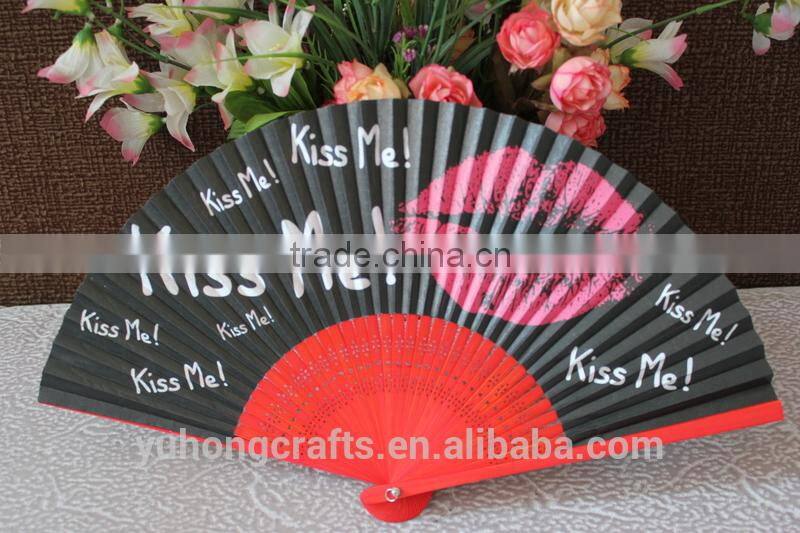 2015 high quality and beautiful Japanese hand paper fan