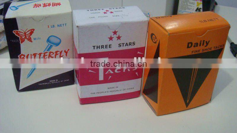 blue shoe tacks nails