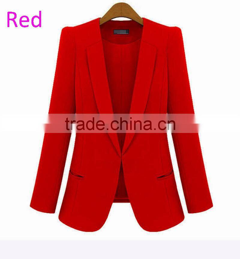 2016 Wholesale Slim Leisure Ladies Blazers Designs for Women