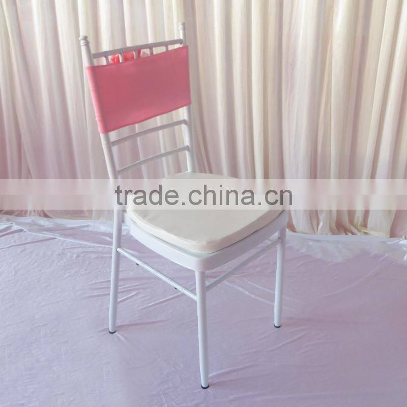 Free Shipping New Product: 100PCS 20cm*76cm Purple Spandex Band With Organza Big Flower For Chivari Chair Use