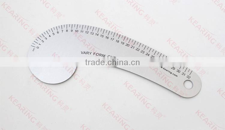 Kearing brand 32cm screen printing metal garment ruler for pattern making# 6132A
