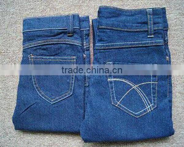 factory supply embroidery blue high-rise jeans stock lot