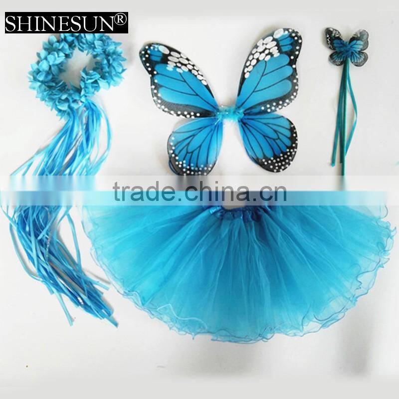 Wholesale Lovely Butterfly Fairy Wings Tutu Costume Sets