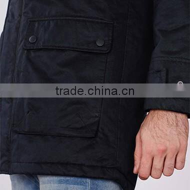 Latest Design OEM Black Casual Winter Padding Jacket For Men With Hood