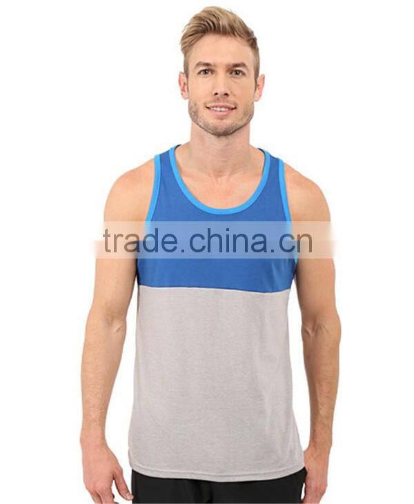 Mens wholesale plain bulk block tank tops