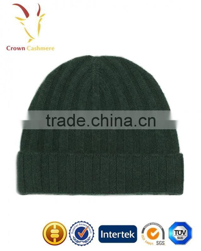 Best Selling Rib Fashion 100 Cashmere Beanie Hats