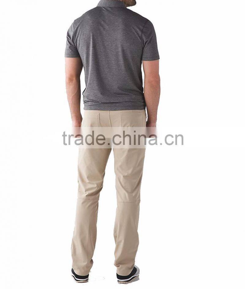 Delicate straight cut pants 100% cotton plain men casual pant