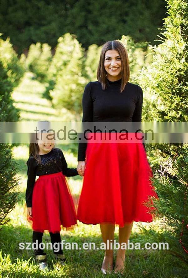 2017 New Arrive Tulle Skirt Mother And Daughter Matching Dresses