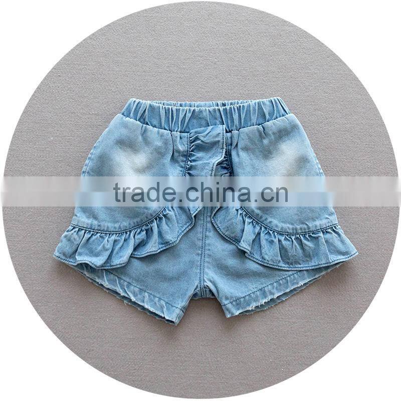 S17406A hot sale children summer denim shorts baby clothes shorts
