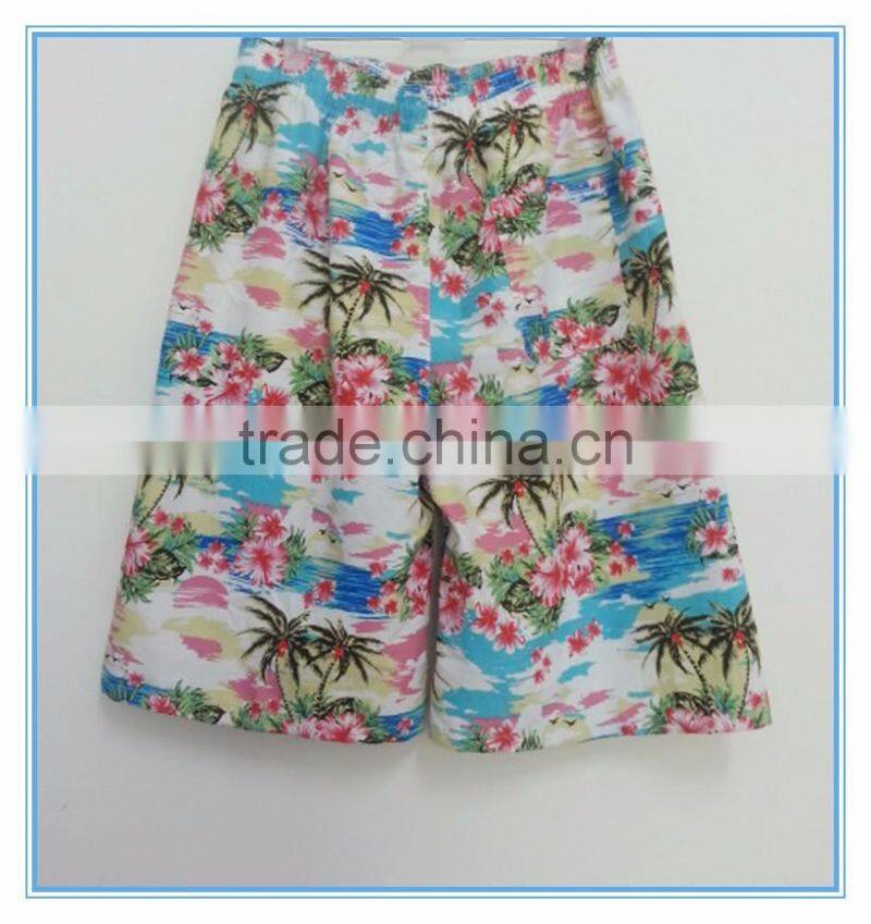 Men's dry wet amphibious sand beach short pants, Comfortable authentic swimming trunks, Printing quick drying Haiwaii Shorts