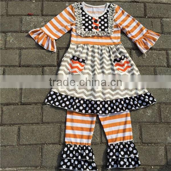 Easter spring fall 2016 ruffles baby girl boutique clothing holiday matching dots pants giggle moon girl cotton remake outfit