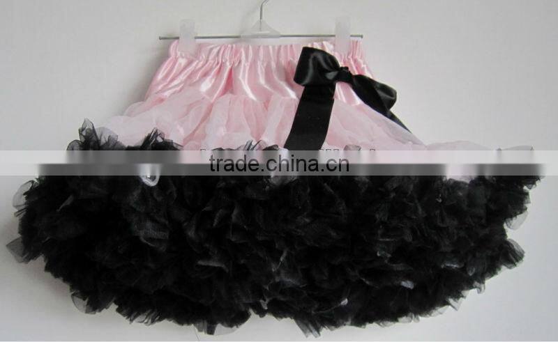 black white baby girl fluffy pettiskirts girl's tutu skirts