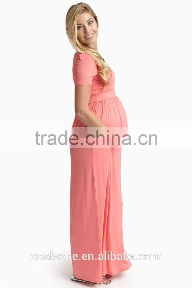 Short sleeve incredibly soft flattering maternity clothing woman