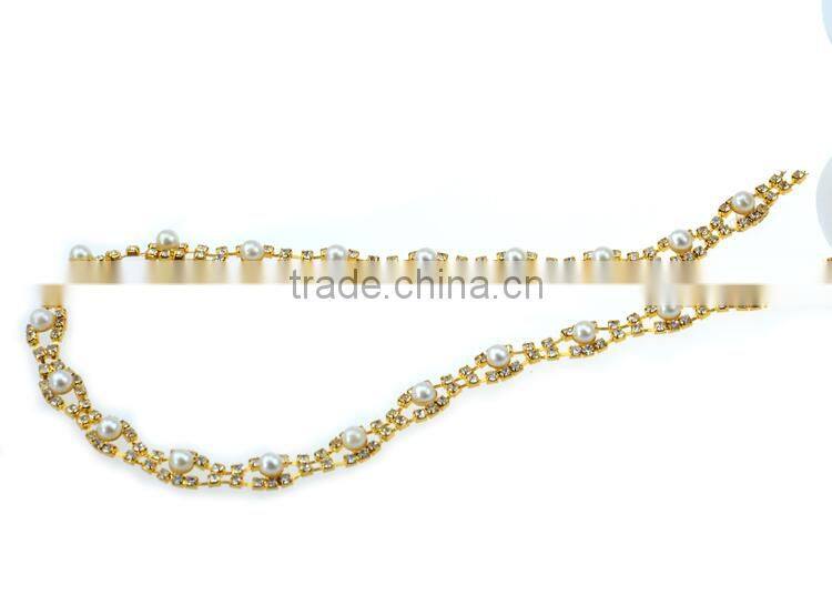Factory Directly Hot Sell Pearl&Rhinestone Trimming