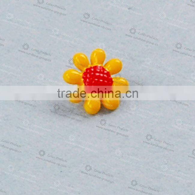 Chrysanthemum Garment Accessories Buttons Red Star Shaped