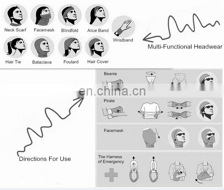 Best supplier custom logo polyester bandana printing