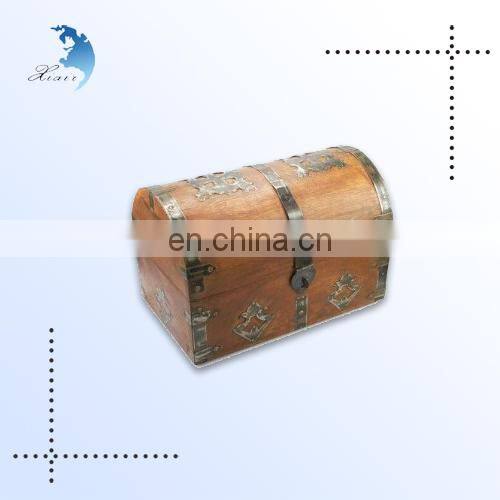 Chinese Style Flower Pattern High-gloss Paint Wooden Gift Box For Jewelry