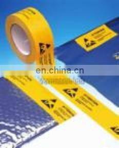 Yellow antistatic esd floor warning label