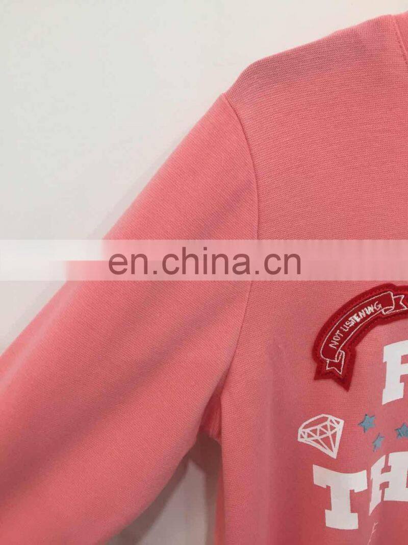 Ladies' printed cloth embroidered long-sleeved fleece