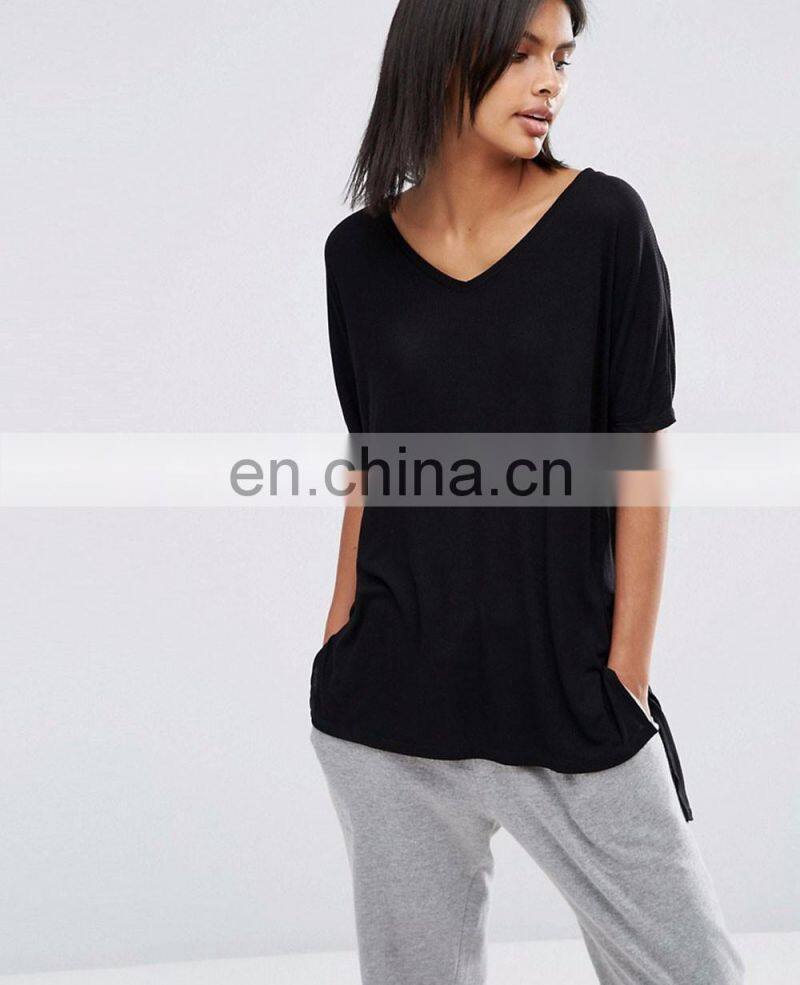 custom fashion printing ladies tight long t-shirts women