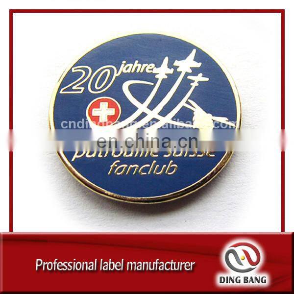 Promotional Metal Gifts High Quality Round Shape Custom Cheap Lapel Pin Enamel Badge