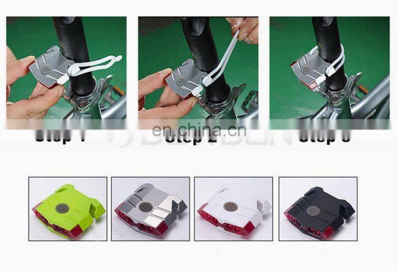 Waterproof Bike Safety Warning Lamp Cycling Rear Plastic Clamp Back Light