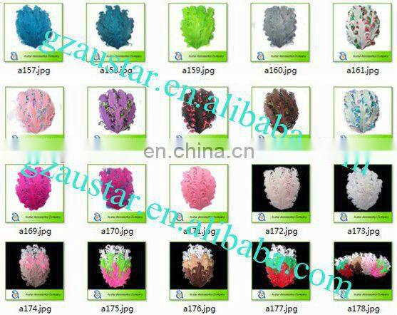 NEW! Hot sell Tourquoise / Brown Nagorie Curled Goose feather pads