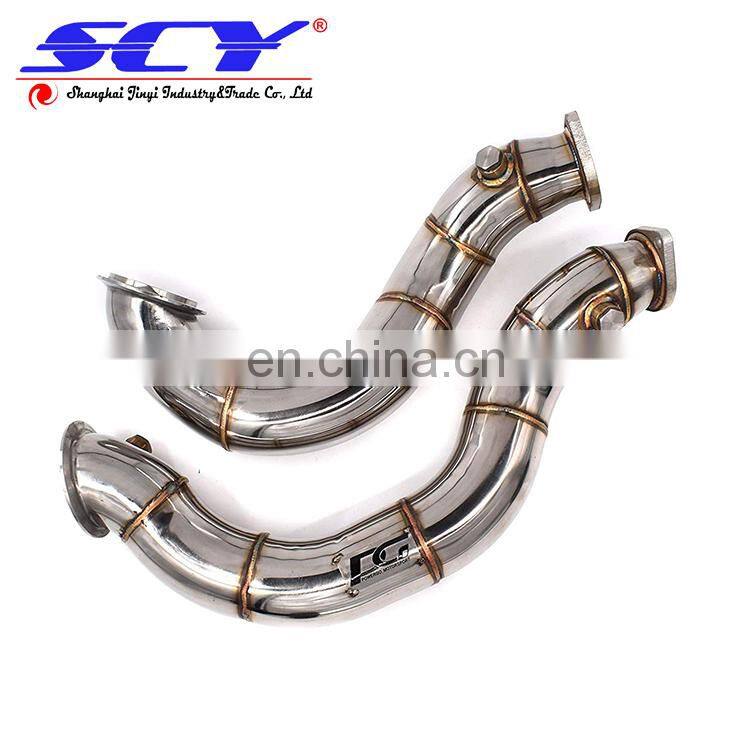 Turbocharger Down Pipe Suitable for BMW 135i OE Twin Turbo Downpipe for BMW 135i 335i E82 E90 E91 E92 E93 2007-2010 3.0L N54 3"
