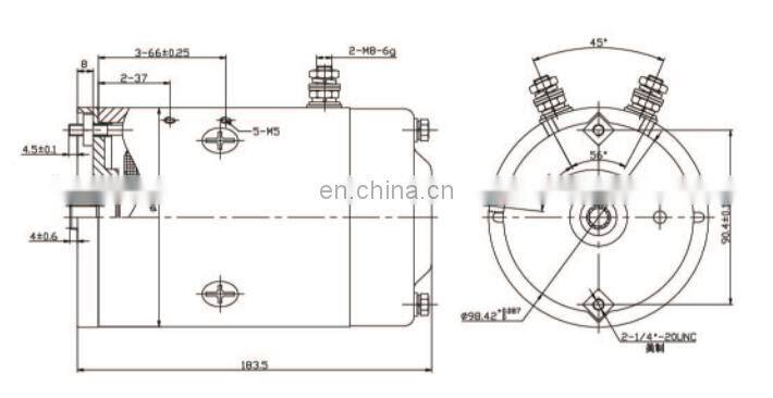 Power Pack Electric dc motor 2000w 48v