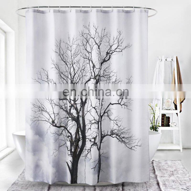 Waterproof Polyester Fabric Bathroom Animal Printed Shower Curtain