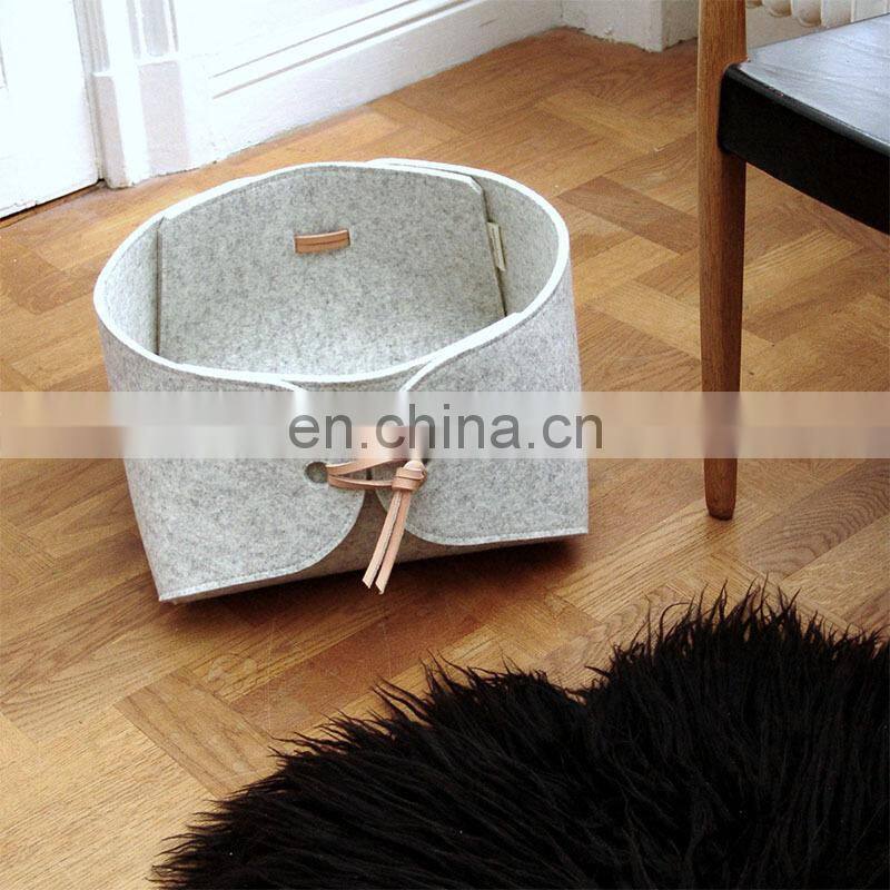 custom style handmade felt baskets from china
