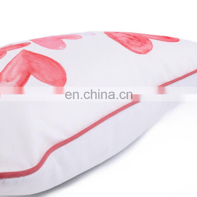 Happy Valentine's Day Decorative Throw Pillow Case Sweet Love Pink Square Cushion Cover for home decor