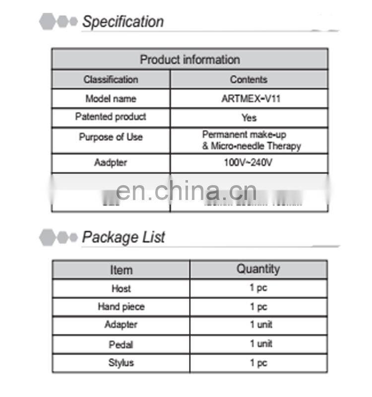 2019 Newest permanent make up machine artmex V11 tattoo gun For Lips/Eyes/Brow/MTS