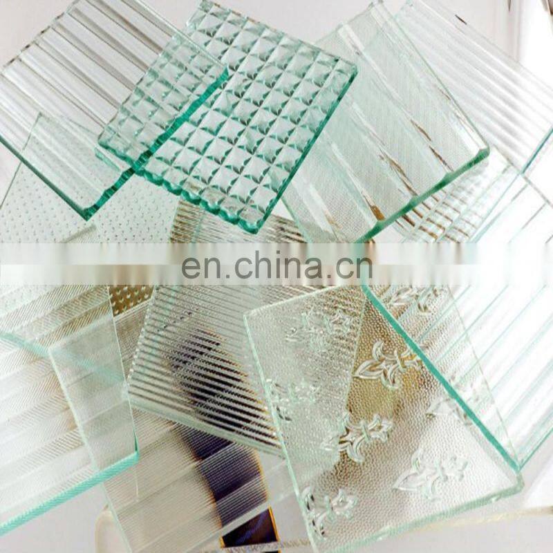 best prices 3MM 4MM 5MM (Nashiji, Flora, Karatachi, Rain, Mistlite, Kasumi, Diamonds, etc) Decorative Pattern glass panel