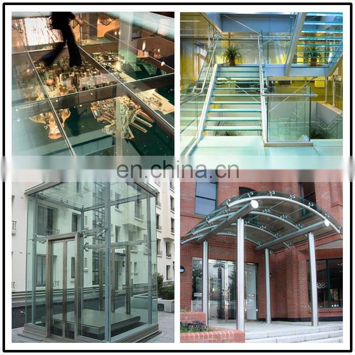 Best quality sound reduction clear PVB laminated glass cost per square foot