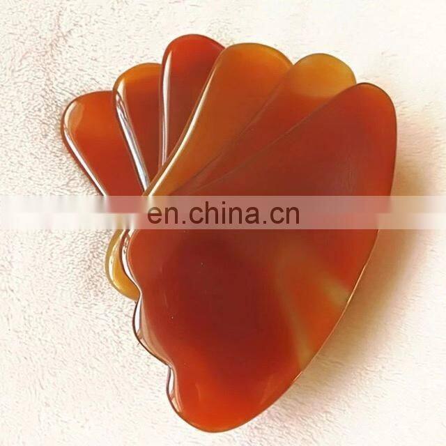 Natural guasha scraper agate jade guasha masaj aletleri stone scraping tool