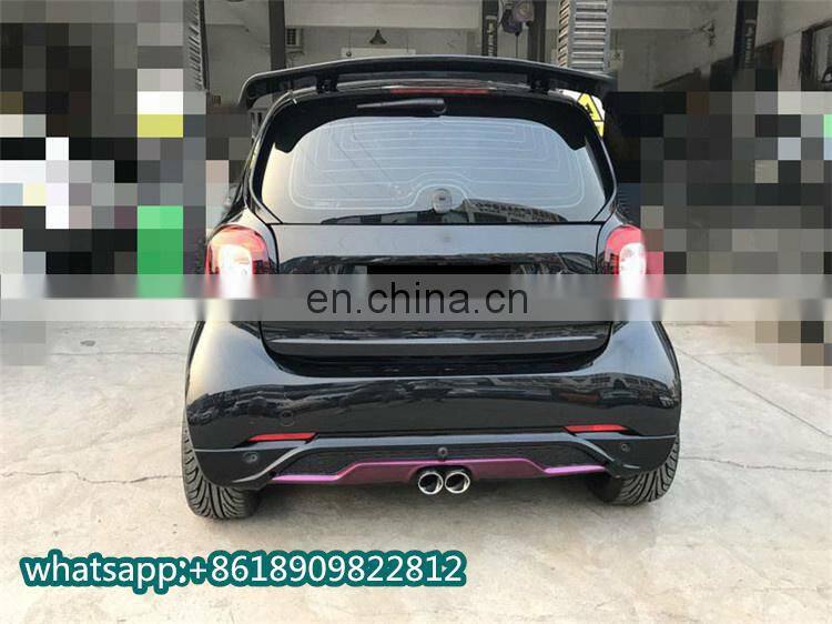 Smart body kit fit for Smart b style body kit front lip side skirt rear diffuser spoiler and exhaust auto upgrad body kit