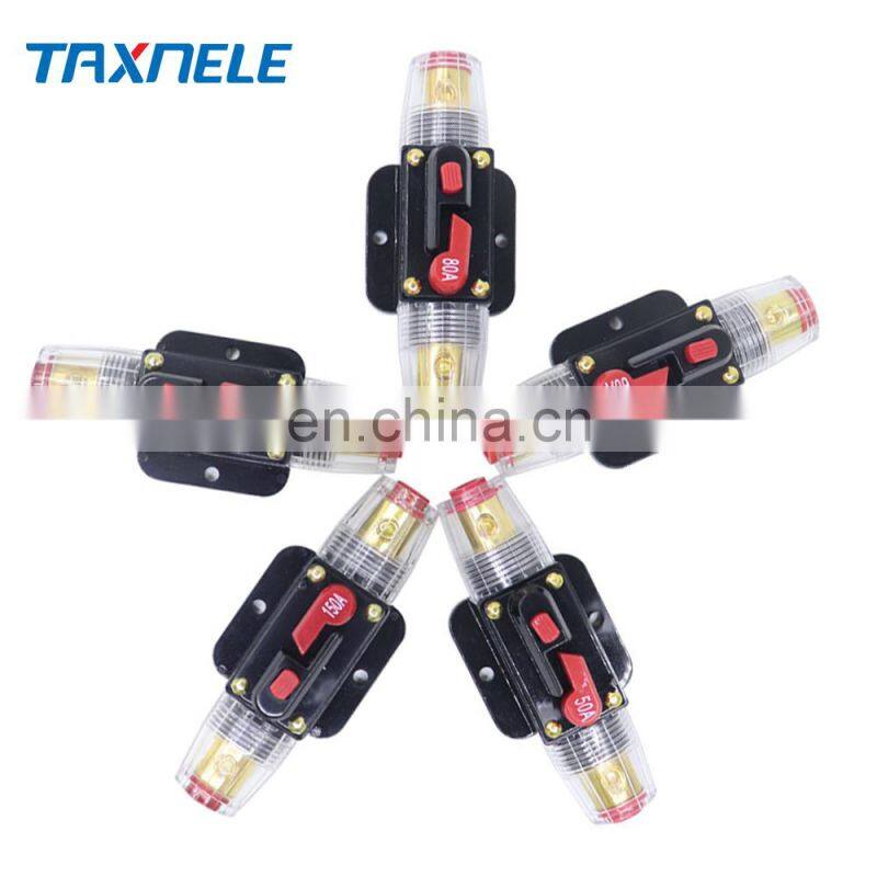 150/100/50/30/20/40/60/80A 12V Car Truck Audio modification Stereo Amplifier Circuit Breaker Automatic Reset Fuse Holder Switch