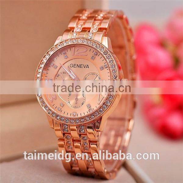 Alibaba wholesale rose gold lady watch date