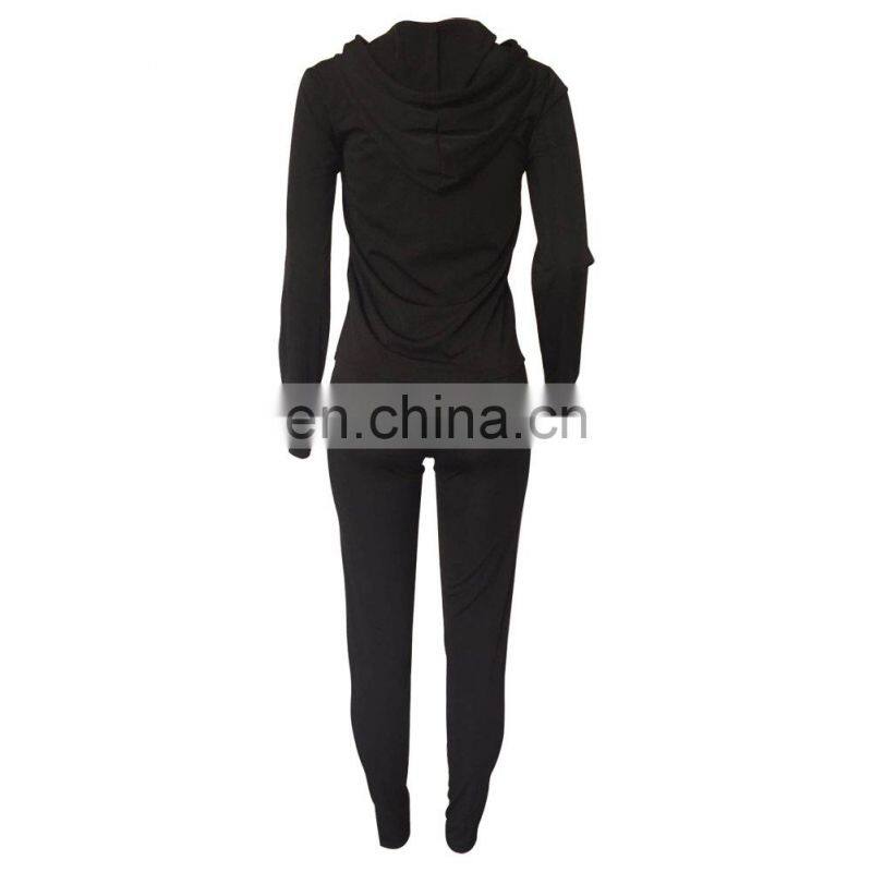 custom brand Women Jogger 2 Piece Pants Set Sweatsuit For Women 2021 Jogging Suit Tracksuit top+pants zipper coat