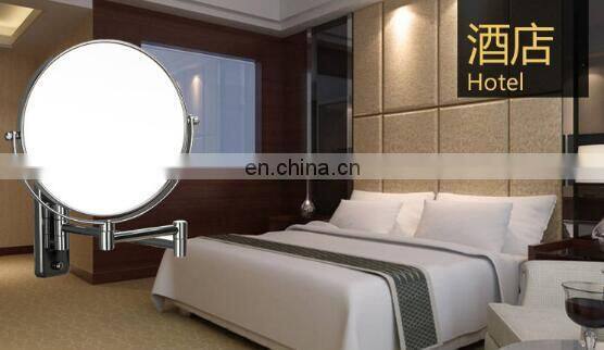 2 sides led lighted wall-mounted extendable girls' makeup mirror