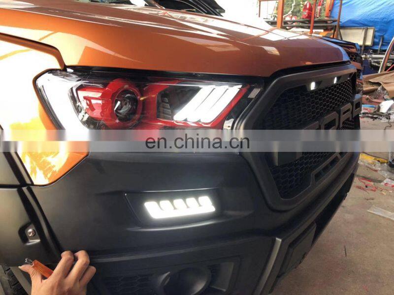 High quality factory price mustang style LED headlights front lamp head lamp for Ranger T7 T8